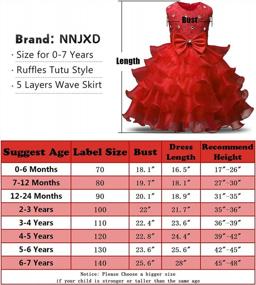 img 1 attached to Kids Lace Ruffle Party Dresses - NNJXD Girl Dress Ideal For Weddings