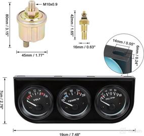 img 3 attached to AUTOHAUX Fahrenheit Temperature Pressure Voltmeter