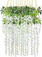 stunning white artificial wisteria garland for home and wedding decoration - 12 pack 3.6 feet/piece by dearhouse logo