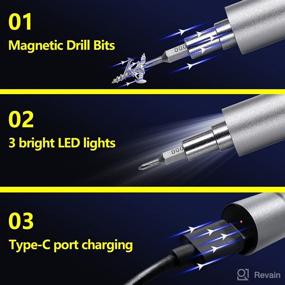 img 2 attached to Wowstick 1F+ Mini Electric Screwdriver: 69 in 1 Precision Screwdriver Set with LED Light & Magnetic Positioning Plate – Type-C Cordless Repair Tool for Cell Phones, Watches, Cameras