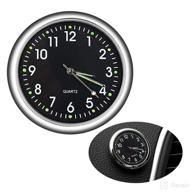 🚗 jedew car clock: mini quartz analog dashboard timepiece for car decoration - universal, luminous, and stick-on watch логотип