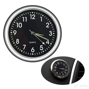 img 4 attached to 🚗 JEDEW Car Clock: Mini Quartz Analog Dashboard Timepiece for Car Decoration - Universal, Luminous, and Stick-On Watch