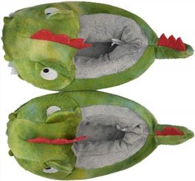 img 2 attached to Dino-Mite Comfort: Tirzrro Anti-Skid Dinosaur Slippers For Boys And Girls