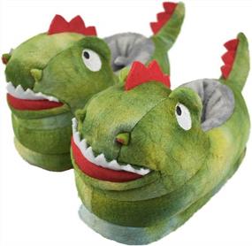 img 4 attached to Dino-Mite Comfort: Tirzrro Anti-Skid Dinosaur Slippers For Boys And Girls