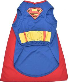 img 3 attached to 🐶 DC Comics Superman Dog Costume, Blue - Superhero Costume for Dogs with Superman Cape - Perfect Dog Halloween Costume and Cosplay Outfit - Exclusive DC Comics Merchandise for Dogs