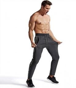 img 2 attached to Men'S Tapered Jogger Sweatpants With Pockets - Slim Fit Gym Pants By AIMPACT