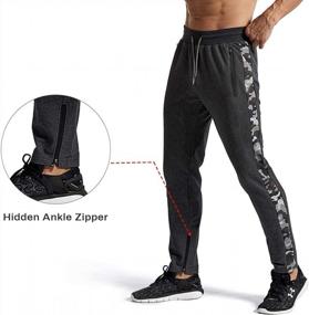 img 1 attached to Men'S Tapered Jogger Sweatpants With Pockets - Slim Fit Gym Pants By AIMPACT