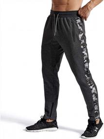 img 4 attached to Men'S Tapered Jogger Sweatpants With Pockets - Slim Fit Gym Pants By AIMPACT