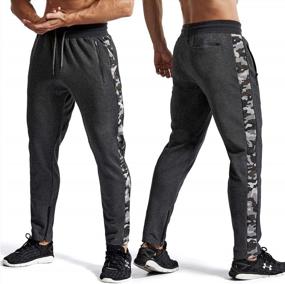 img 3 attached to Men'S Tapered Jogger Sweatpants With Pockets - Slim Fit Gym Pants By AIMPACT