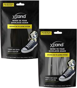 img 4 attached to Revolutionize Your Footwear With Xpand No Tie Shoelaces System - Perfect Fit For All Ages (2-Pack)