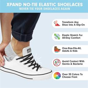 img 3 attached to Revolutionize Your Footwear With Xpand No Tie Shoelaces System - Perfect Fit For All Ages (2-Pack)