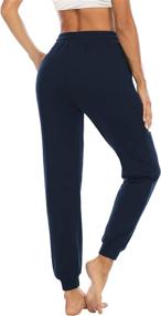 img 1 attached to Comfortable Womens Cotton Joggers With Drawstring And Pockets For Workout And Lounge