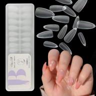 soft gel matte stiletto point nail tips - 300pcs medium-length full cover false nails in 12 sizes. ideal for press-on nail extension diy, salons, women, and girls. addfavor has you covered! logo