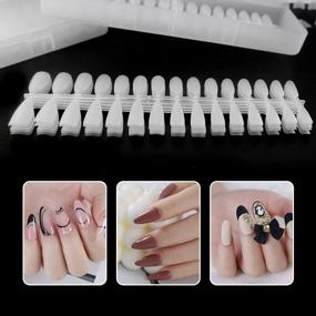 img 1 attached to Soft Gel Matte Stiletto Point Nail Tips - 300Pcs Medium-Length Full Cover False Nails In 12 Sizes. Ideal For Press-On Nail Extension DIY, Salons, Women, And Girls. AddFavor Has You Covered!