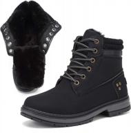 karkein ankle boots for women low heel work combat boots waterproof winter snow boots логотип