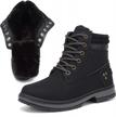 karkein ankle boots for women low heel work combat boots waterproof winter snow boots logo