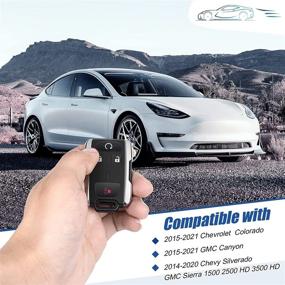 img 1 attached to 🔑 Chevy & GMC Car Key Fob Compatible with Silverado 1500 2500 3500 (2014-2020), Colorado (2015-2021), Sierra 1500 2500 3500 (2014-2020), Canyon (2015-2021) - M3N32337100