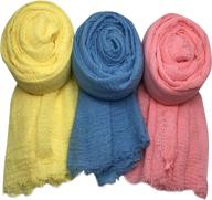 🧣 manshu 3pcs women's scarf shawl set - trendy accessories for women at scarves & wraps logo
