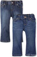 👖 baby and toddler girls basic bootcut jeans from the children's place logo