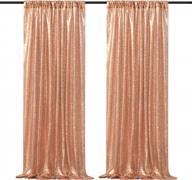 double pack rose gold sequin backdrop curtains - sparkling décor for special occasions! logo