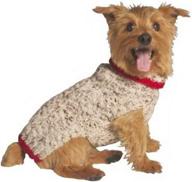 🐶 oatmeal medium chilly dog sweater for enhanced warmth logo