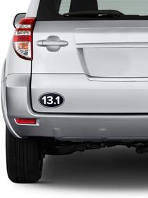 img 1 attached to 13.1 Half Marathon UV-Resistant Oval Car Bumper Sticker - Running & Races - Black