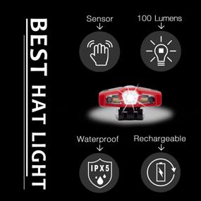 img 2 attached to 🔦 Versatile and Convenient Ultra Bright Hands-Free Clip-on Hat Light: Rechargeable Waterproof LED Flashlight Headlamp for Fishing, Camping, Work, and Sports