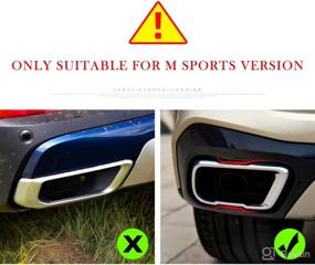 img 3 attached to 🔘 2pcs Stainless Steel Exhaust Muffler Tail Pipe Trim Cover for BMW X5 G05 X7 G07 2019-2021 M Sport Version - Black