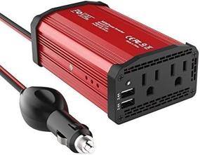 img 4 attached to Experience Efficient Power Conversion On-The-Go With Foval 300W DC To AC Power Inverter And Dual USB Car Charger