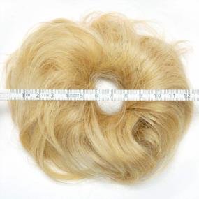 img 2 attached to 100% Remy Human Hair Up Messy Hair Bun Extension Scrunchie Scrunchy Extensions Hairpiece Do Bun Ponytail Diverse Colors