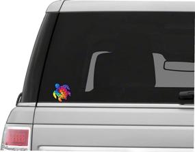 img 1 attached to 🐢 Colorful Rainbow Tie Dye Sea Turtle Decal/ Sticker: Add a Splash of Style to Your Belongings!