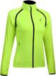 water-resistant convertible jacket for women's cycling and running with windproof feature logo