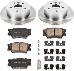 img 1 attached to 🔥 Enhance Braking Performance with Power Stop KOE3068 Autospecialty Rear Replacement Brake Kit - OE Brake Rotors & Ceramic Brake Pads