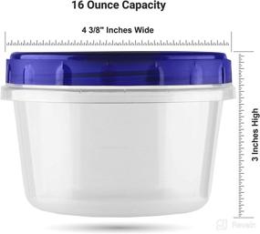 img 1 attached to 🥣 [16 Oz 5 Ct - 32 Oz 3 Ct Combo Pk] Leak-Proof Airtight Twist Top Storage Containers for Kitchen - BPA-Free Stackable Canisters with Screw & Seal Lids - Ideal for Soup Storage - Reusable 16 and 32-Ounce Sizes