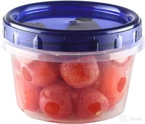 img 3 attached to 🥣 [16 Oz 5 Ct - 32 Oz 3 Ct Combo Pk] Leak-Proof Airtight Twist Top Storage Containers for Kitchen - BPA-Free Stackable Canisters with Screw & Seal Lids - Ideal for Soup Storage - Reusable 16 and 32-Ounce Sizes