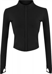img 4 attached to Stay Stylish & Comfortable With UANEO'S White Cropped Slim Athletic Yoga Jacket