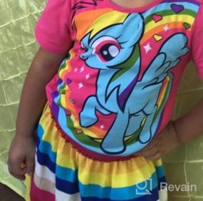 img 3 attached to 🍋 LEMONBABY My Little Pony Dress: Vibrant Striped Cartoon Girls Dress for a Colorful Style