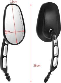 img 2 attached to 🛵 8mm Rearview Mirror Pair for Harley Sportster 1200 Iron 883 Fatboy Dyna Street Bob FXDB FXDF FLSTF Softail - Motorcycle rear side mirrors