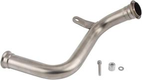 img 3 attached to 🔧 Aftermarket Stainless Steel Exhaust Muffler Mid Pipe for KTM Duke 125/RC 125 2017-2020,Duke 390/RC 390 2017-2021 2020 2019 2018 by NICECNC