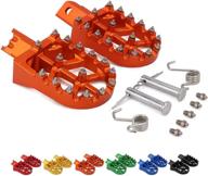 motorcycle foot pegs rest pedal footpegs for crf xr 50 70 110 pit bike chinese stomp lucky mx thumpstar explorer pitster pro sdg dhz ssr tao tao bosuer kayo xmotor apollo - orange logo