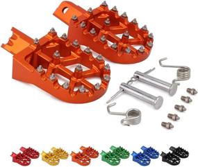 img 4 attached to Motorcycle Foot Pegs Rest Pedal Footpegs For CRF XR 50 70 110 Pit Bike Chinese Stomp Lucky MX Thumpstar Explorer Pitster Pro SDG DHZ SSR Tao Tao Bosuer KAYO Xmotor Apollo - Orange