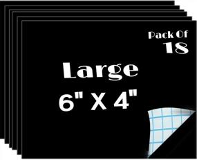 img 4 attached to 18 Pack 4X6 Inch Reusable And Erasable Chalkboard Labels For Storage Bins, Mason Jars, Food Containers, Glass Bottles - Rewritable Stickers