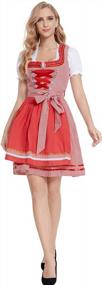 img 2 attached to Подлинное немецкое платье Dirndl для женщин - идеально подходит для Октоберфеста, карнавала и косплея!