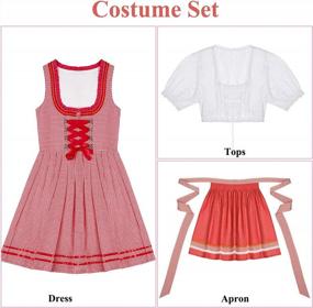 img 1 attached to Authentic German Dirndl Dress For Women - Perfect For Oktoberfest, Carnival, And Cosplay!