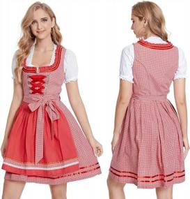 img 3 attached to Подлинное немецкое платье Dirndl для женщин - идеально подходит для Октоберфеста, карнавала и косплея!