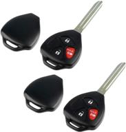 🔑 2006-2014 scion toyota pontiac keyless entry remote case & pad set (hyq12bby, mozb41tg, gq4-29t) - key fob shell, pack of 2 логотип