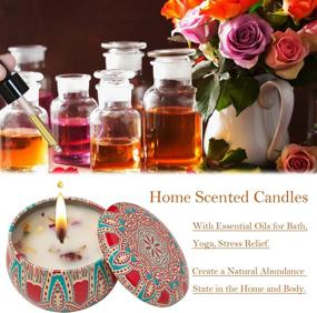 img 2 attached to Подарочный набор из 6 ароматических свечей с эфирными маслами для домашнего декора и рождественских подарков