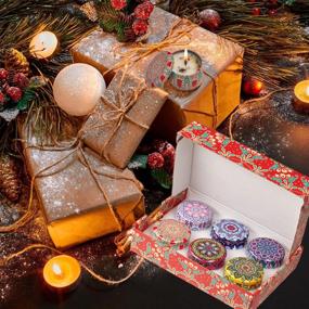 img 3 attached to Подарочный набор из 6 ароматических свечей с эфирными маслами для домашнего декора и рождественских подарков