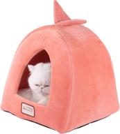 🐱 cat bed in orange and ivory by armarkat condo logo