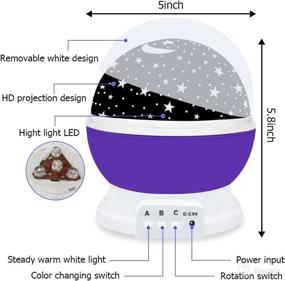 img 1 attached to Projector Lights Rotating Changing Purple）